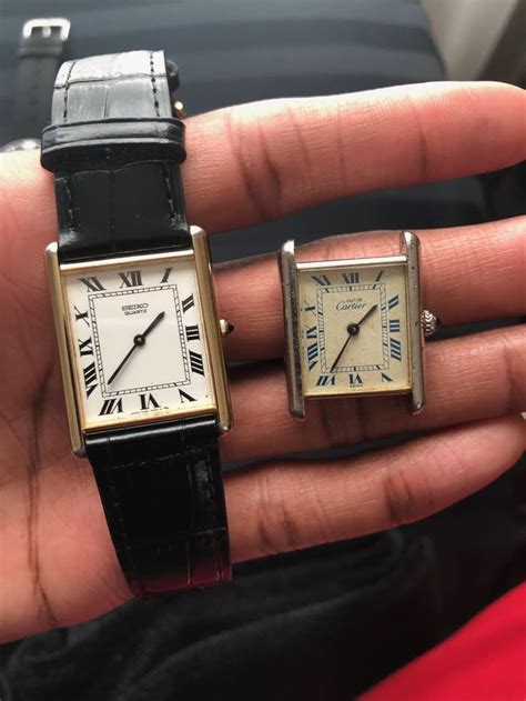 cartier tank seiko|original cartier tank watch.